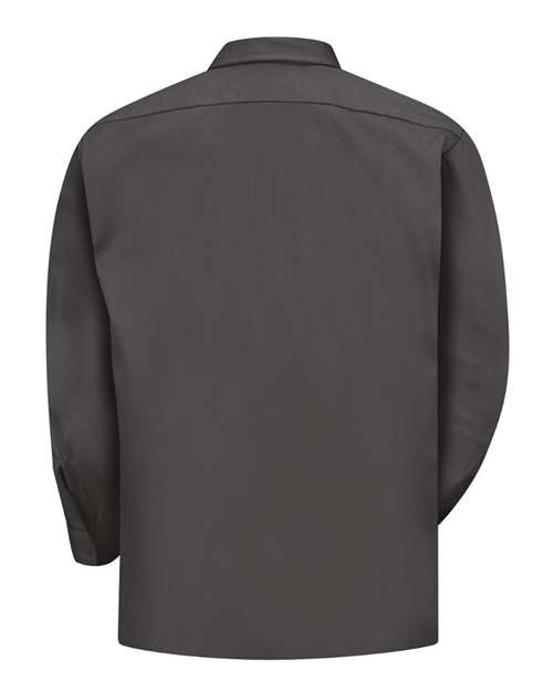 Red Kap ST52 Men's Utility Long Sleeve Work Shirt - Charcoal - back