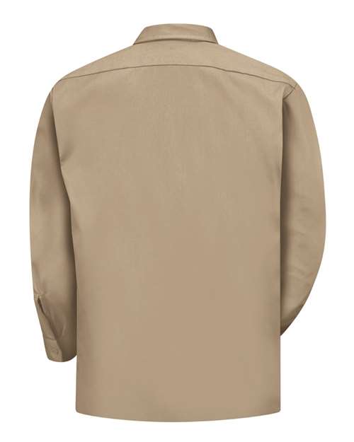 Red Kap ST52 Men's Utility Long Sleeve Work Shirt - Khaki - back