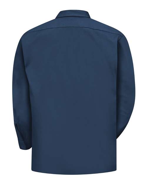 Red Kap ST52 Men's Utility Long Sleeve Work Shirt - Navy - back