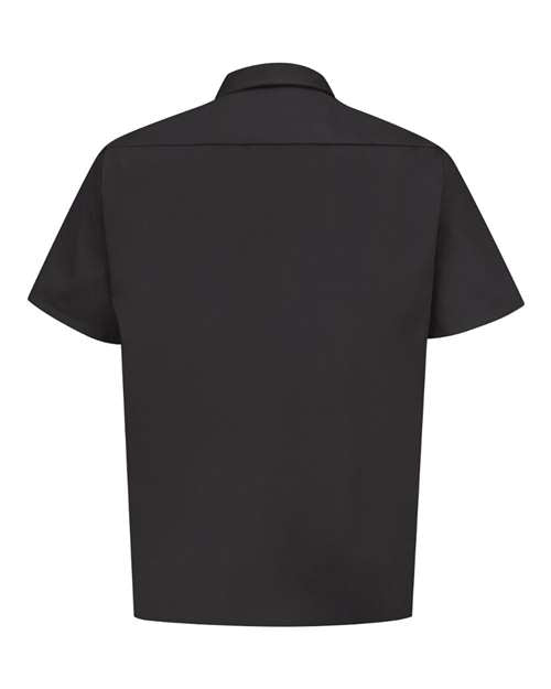 Red Kap ST62 Men's Utility Short Sleeve Work Shirt - Black - back