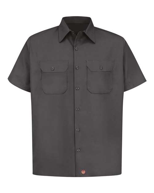 Red Kap ST62 Men's Utility Short Sleeve Work Shirt - Charcoal - front