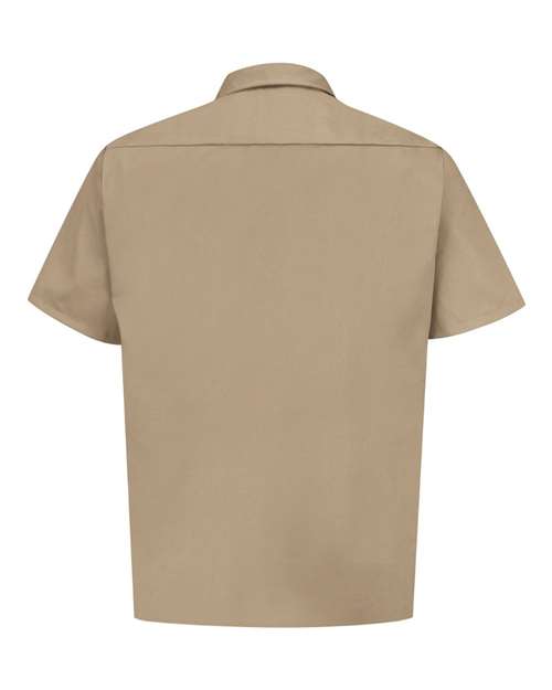 Red Kap ST62 Men's Utility Short Sleeve Work Shirt - Khaki - back