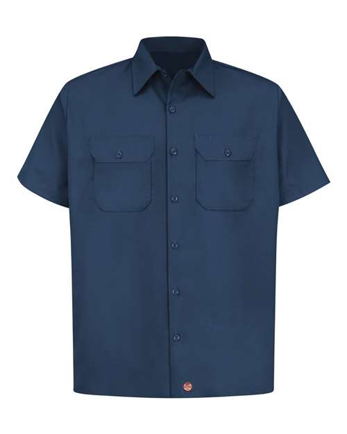 Red Kap ST62 Men's Utility Short Sleeve Work Shirt - Navy - front