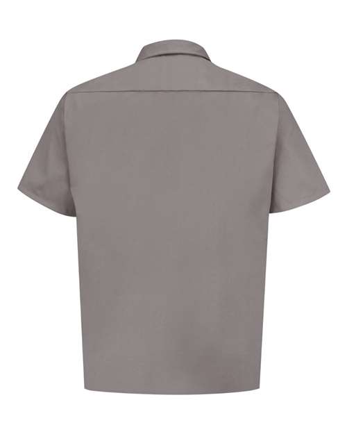 Red Kap ST62 Men's Utility Short Sleeve Work Shirt - Silver Grey - back