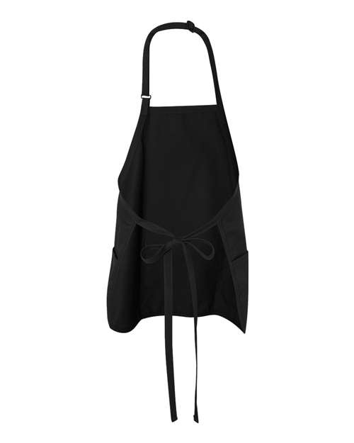 Chef Designs TT32 Short Premium Bib Apron - Black - back