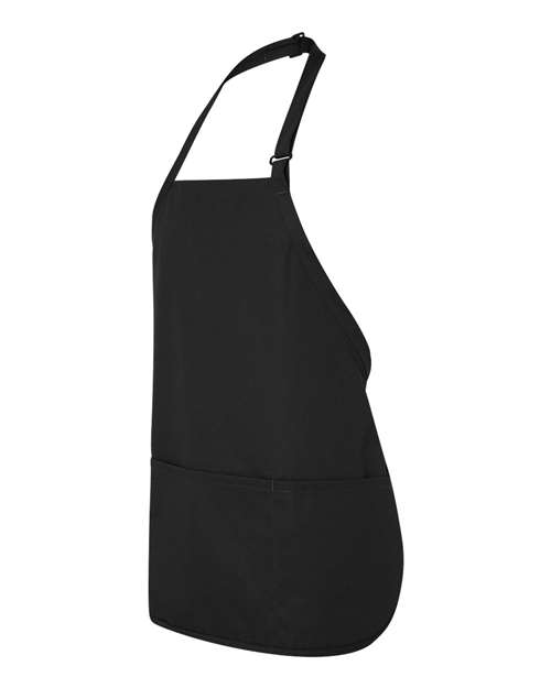 Chef Designs TT32 Short Premium Bib Apron - Black - side