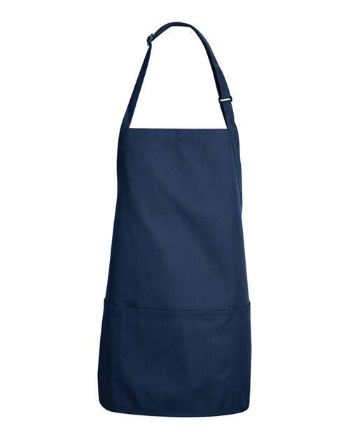 Chef Designs TT32 Short Premium Bib Apron - Navy - front