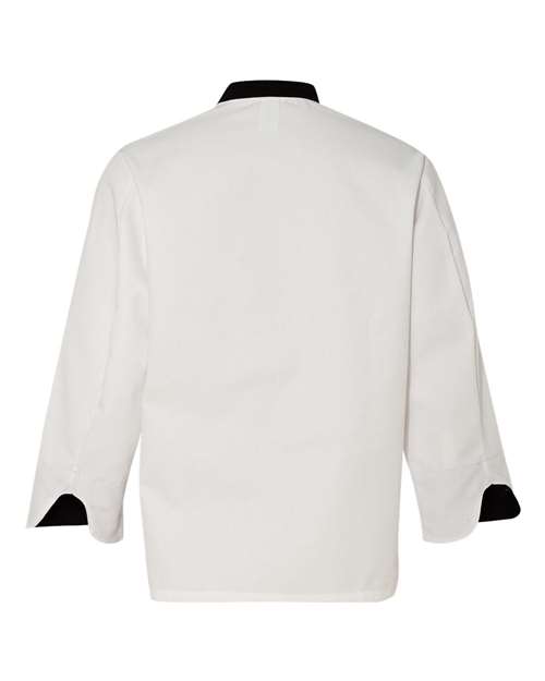 Chef Designs KT74 Garnish Chef Coat - White - back