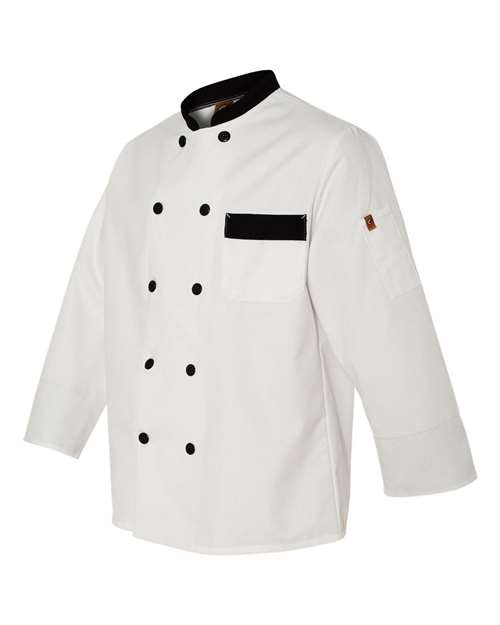 Chef Designs KT74 Garnish Chef Coat - White - side
