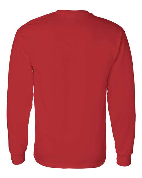 Gildan 5400 Unisex Heavy Cotton™ Long Sleeve T-Shirt - Red - back