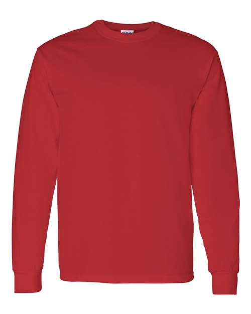 Gildan 5400 Unisex Heavy Cotton™ Long Sleeve T-Shirt - Red - front