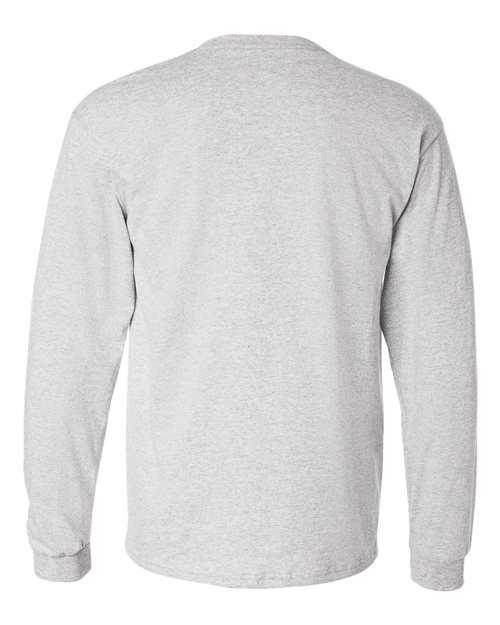 Hanes 5586 Unisex Authentic Long Sleeve T-Shirt - Ash - back