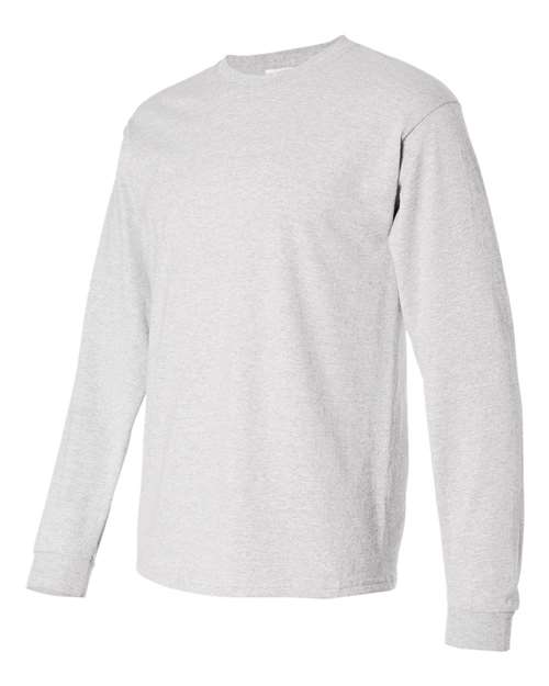 Hanes 5586 Unisex Authentic Long Sleeve T-Shirt - Ash - side