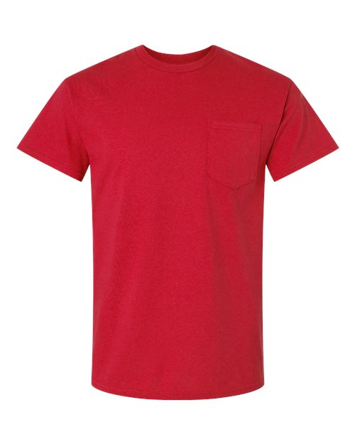 Gildan 2300 Unisex Ultra Cotton® Pocket T-Shirt - Red - front