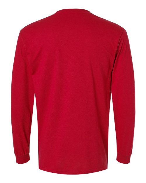 Gildan 8400 Unisex DryBlend® 50/50 Long Sleeve T-Shirt - Red - back
