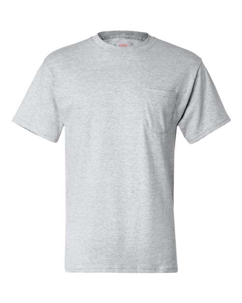 Hanes 5190 Unisex Beefy-T® Pocket T-Shirt - Ash - front