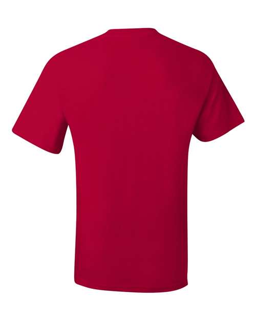 Hanes 5190 Unisex Beefy-T® Pocket T-Shirt - Deep Red - back