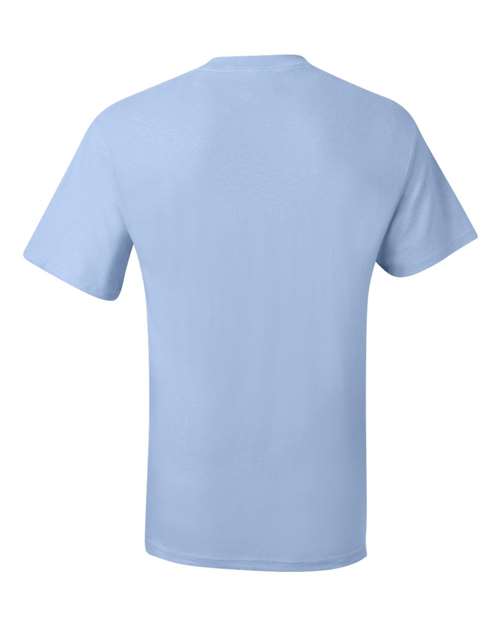 Hanes 5190 Unisex Beefy-T® Pocket T-Shirt - Light Blue - back