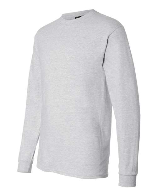 Hanes 5186 Unisex Beefy-T® Long Sleeve T-Shirt - Ash - side