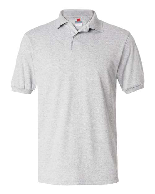 Hanes 054X Unisex EcoSmart® Jersey Polo - Ash - front