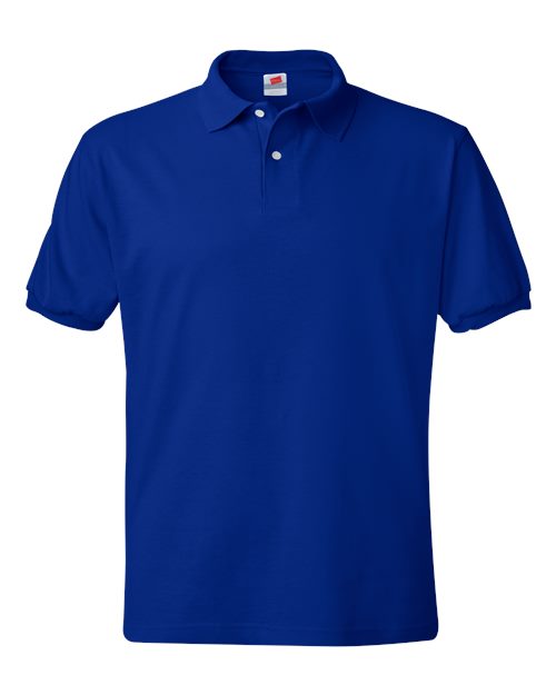 Hanes 054X Unisex EcoSmart® Jersey Polo - Deep Royal - front