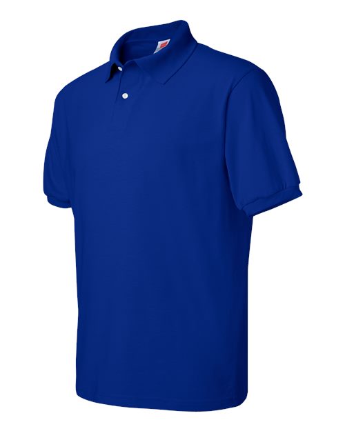Hanes 054X Unisex EcoSmart® Jersey Polo - Deep Royal - side