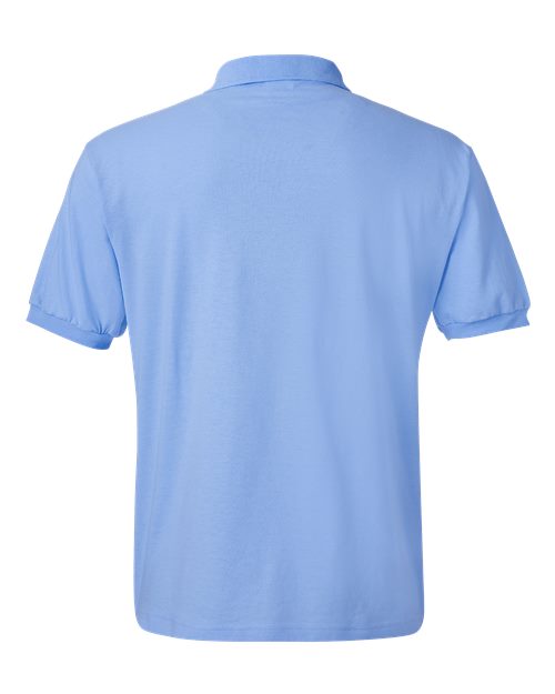 Hanes 054X Unisex EcoSmart® Jersey Polo - Light Blue - back
