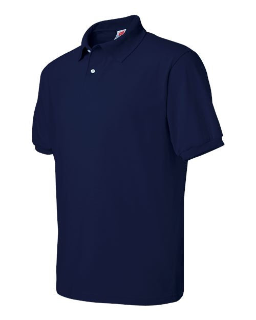 Hanes 054X Unisex EcoSmart® Jersey Polo - Navy - side