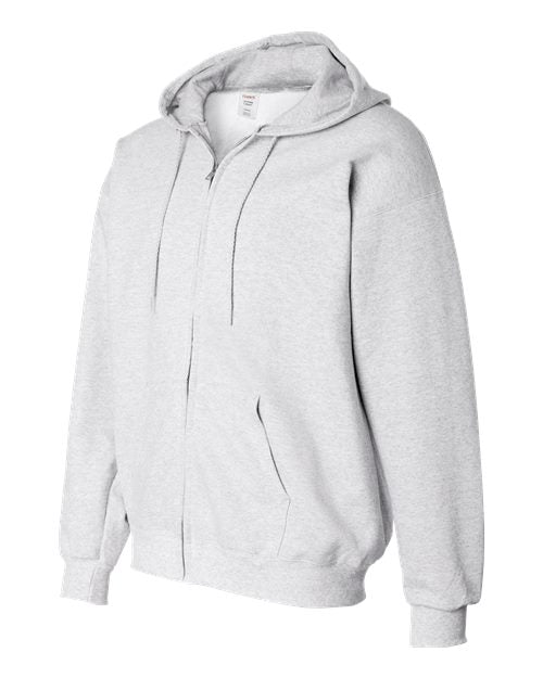 Hanes F280 Unisex Ultimate Cotton® Full-Zip Hooded Sweatshirt - Ash - side