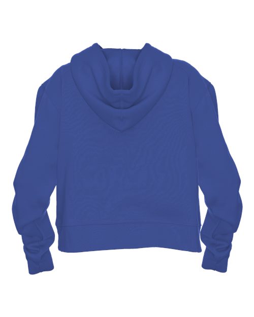 Badger 1261 Women's Crop Hooded Sweatshirt - Royal - back