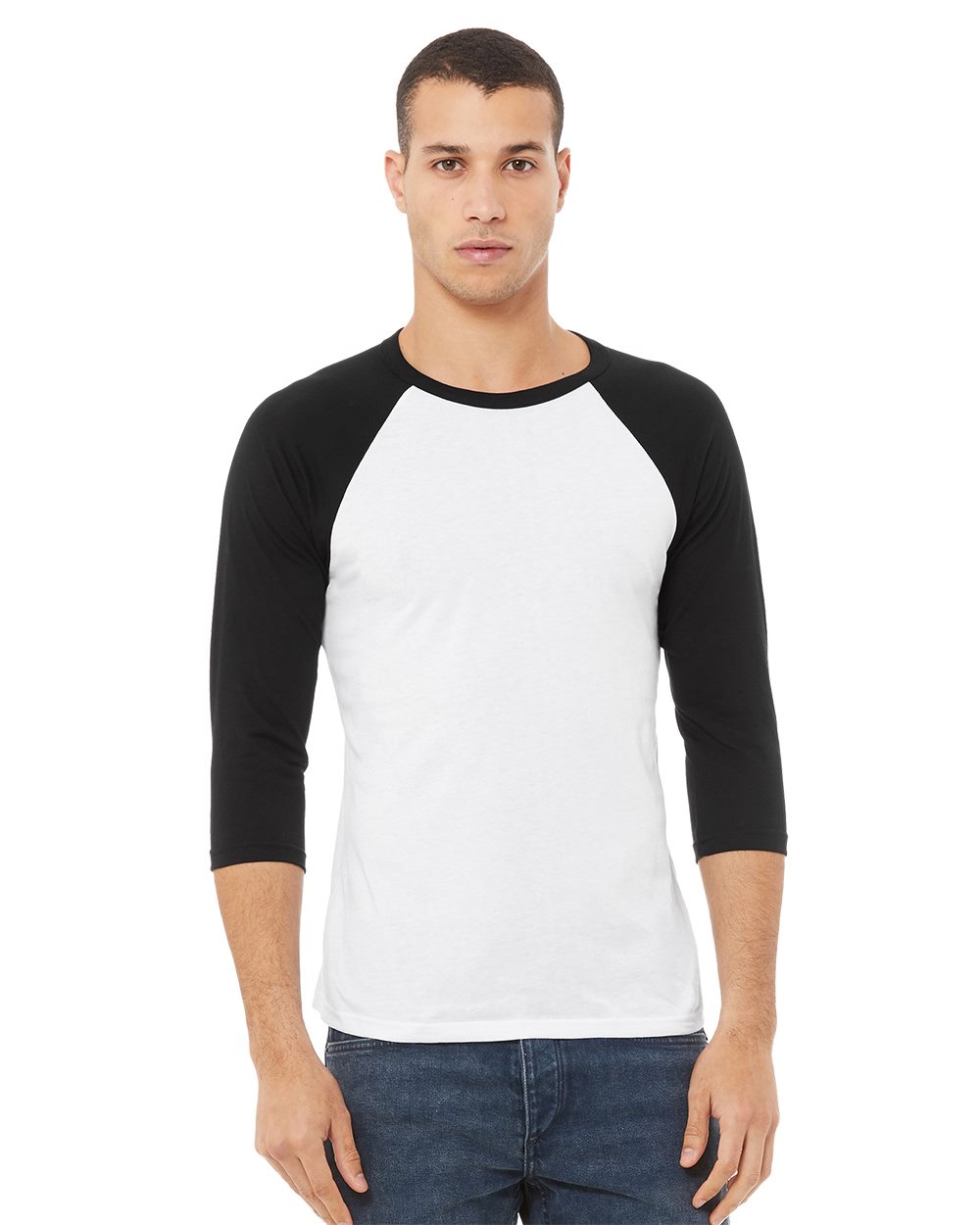 BELLA + CANVAS 3200 Unisex Three-Quarter Sleeve Baseball Tee - style