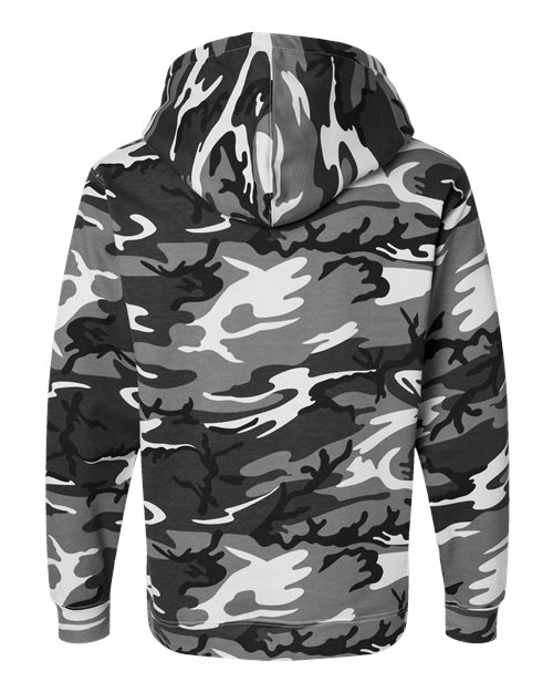 Code Five 3969 Unisex Camo Fleece Hoodie Sweatshirt - Urban Woodland - back