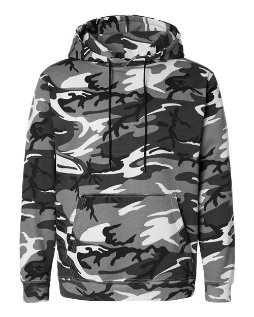 Code Five 3969 Unisex Camo Fleece Hoodie Sweatshirt - Urban Woodland - front