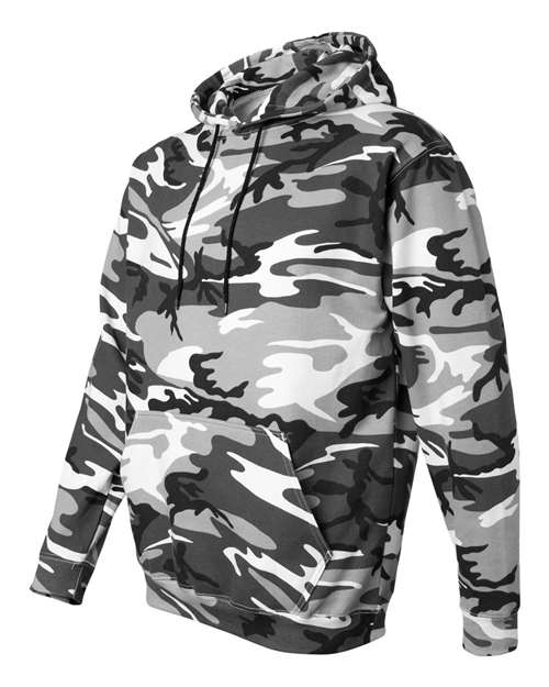 Code Five 3969 Unisex Camo Fleece Hoodie Sweatshirt - Urban Woodland - side