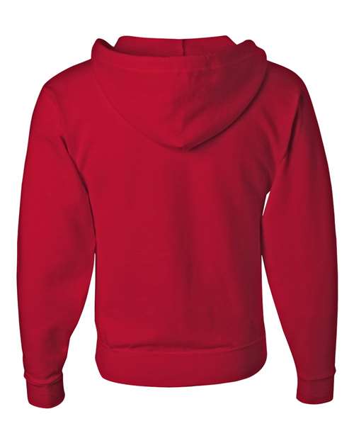 JERZEES 993MR Unisex NuBlend® Full-Zip Hooded Sweatshirt - True Red - back