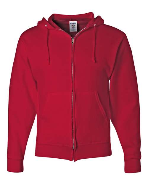 JERZEES 993MR Unisex NuBlend® Full-Zip Hooded Sweatshirt - True Red - front