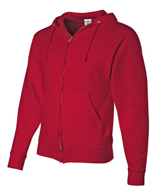 JERZEES 993MR Unisex NuBlend® Full-Zip Hooded Sweatshirt - True Red - side