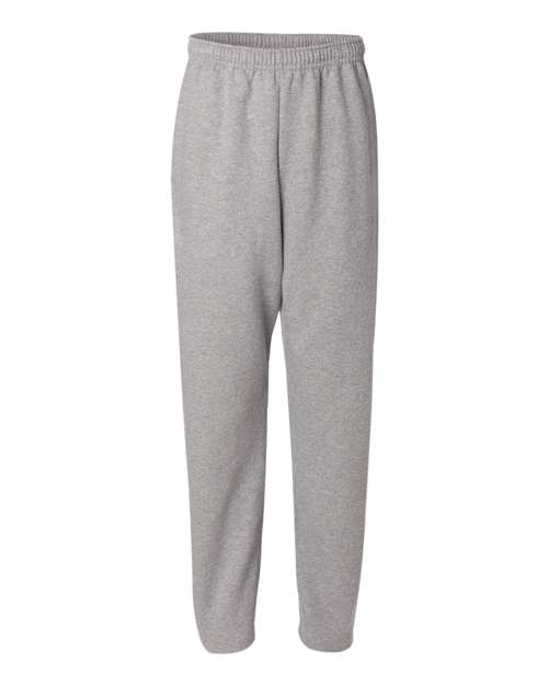 JERZEES 974MPR Unisex NuBlend® Open-Bottom Sweatpants with Pockets - Oxford - front
