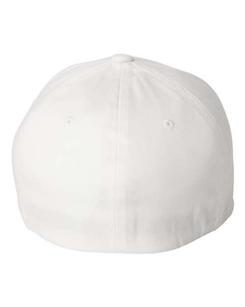 Flexfit 5001 V-Flexfit® Cotton Twill Cap - White - back