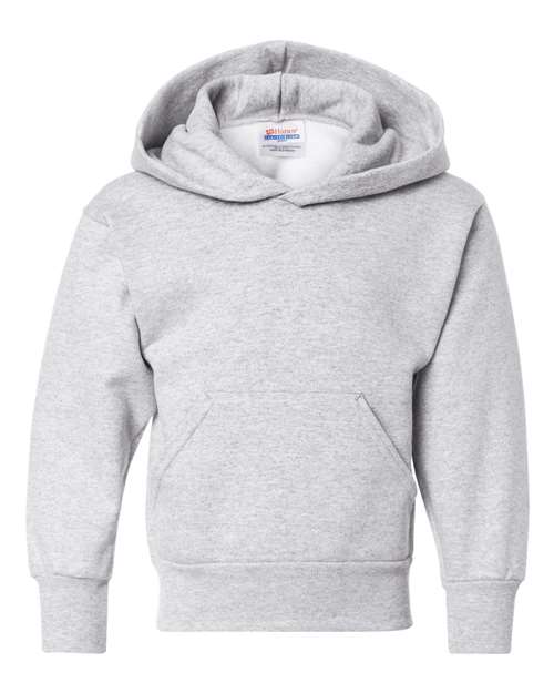 Hanes P473 Youth EcoSmart® Hooded Sweatshirt - Ash - front