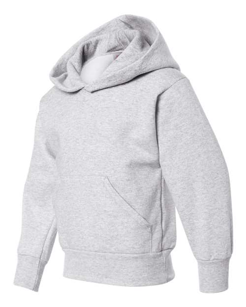 Hanes P473 Youth EcoSmart® Hooded Sweatshirt - Ash - side