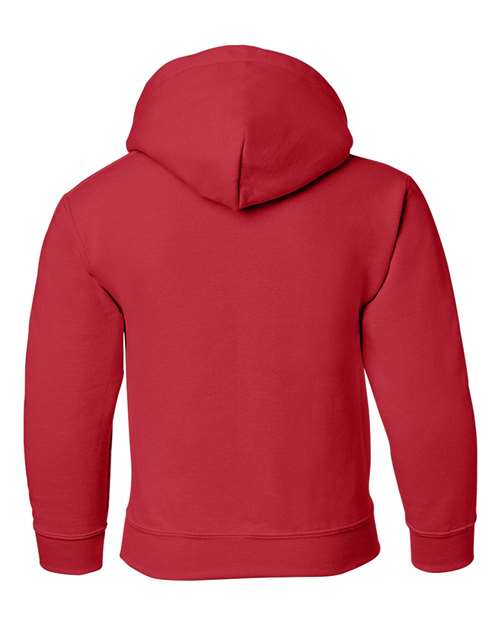 Gildan 18500B Youth Heavy Blend™ Hooded Sweatshirt - Red - back