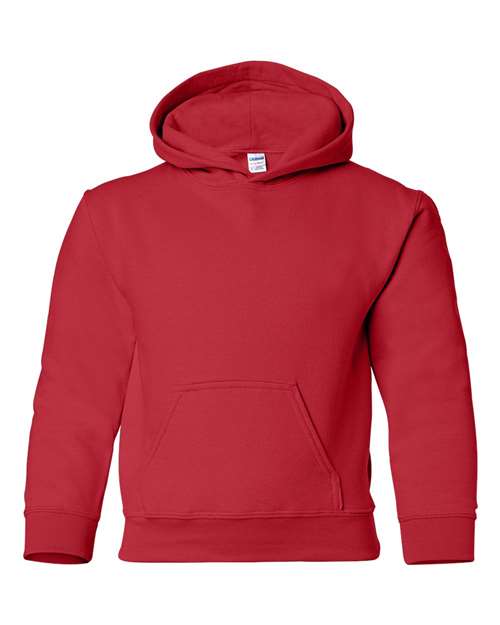 Gildan 18500B Youth Heavy Blend™ Hooded Sweatshirt - Red - front