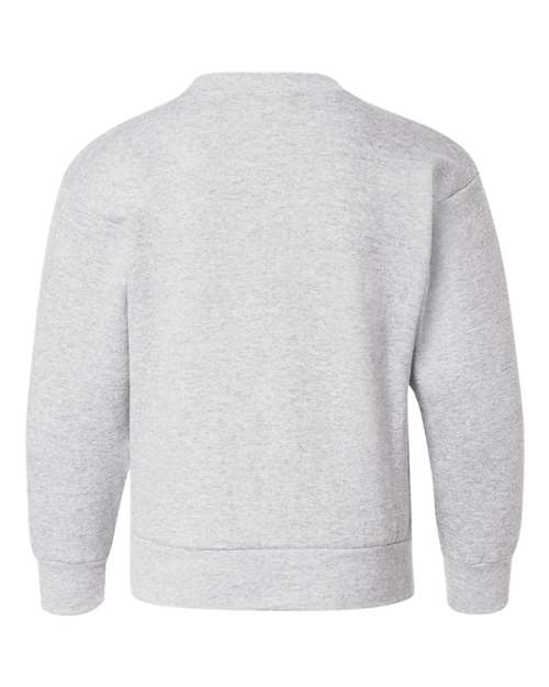 Hanes P360 Youth EcoSmart® Crewneck Sweatshirt - Ash - back