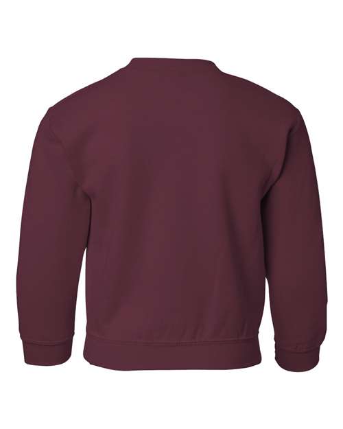 Gildan 18000B Youth Heavy Blend™ Crewneck Sweatshirt - Maroon - back
