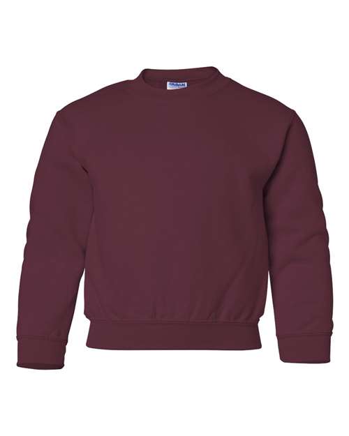 Gildan 18000B Youth Heavy Blend™ Crewneck Sweatshirt - Maroon - front