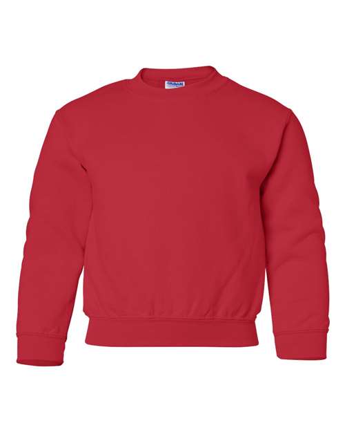 Gildan 18000B Youth Heavy Blend™ Crewneck Sweatshirt - Red - front