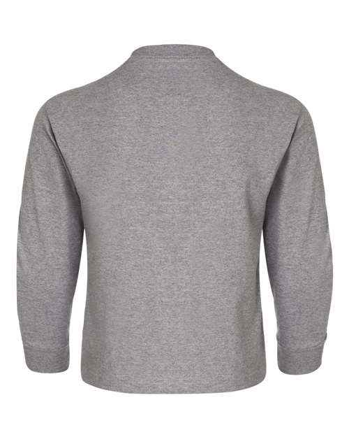 JERZEES 29BLR Youth Dri-Power® Long Sleeve 50/50 T-Shirt - Oxford - back