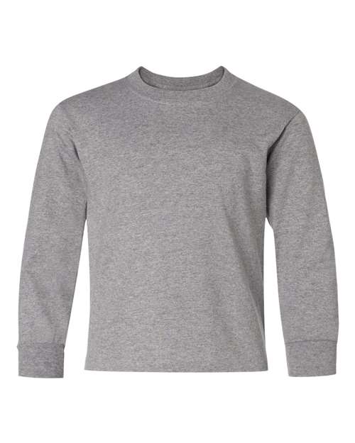 JERZEES 29BLR Youth Dri-Power® Long Sleeve 50/50 T-Shirt - Oxford - front