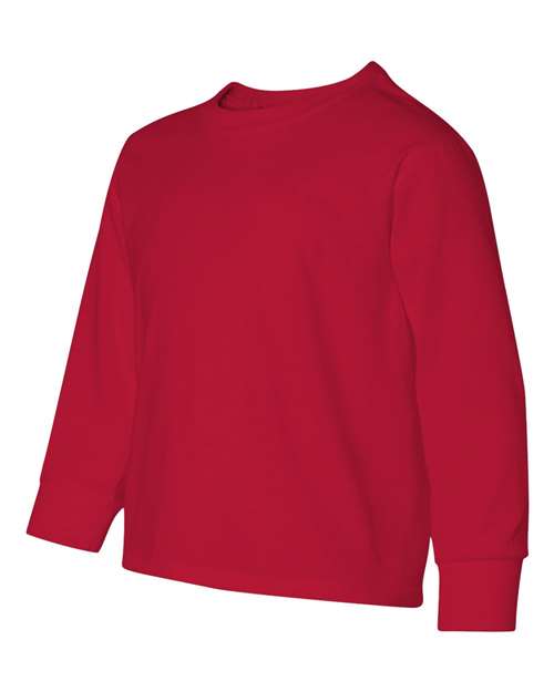 JERZEES 29BLR Youth Dri-Power® Long Sleeve 50/50 T-Shirt - True Red - side